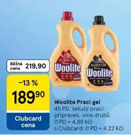 Tesco Woolite prací gel nabídka