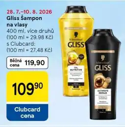 Tesco Gliss Šampon na vlasy nabídka