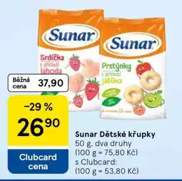 Tesco Sunar Dětské křupky nabídka