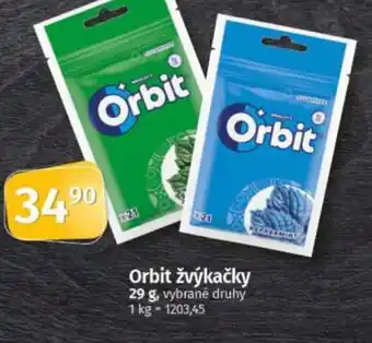 COOP TIP Orbit žvýkačky nabídka