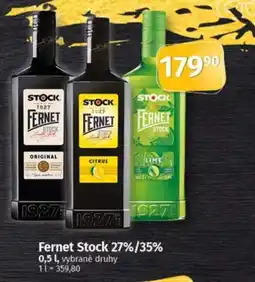 COOP TIP Fernet Stock 27%/35% nabídka