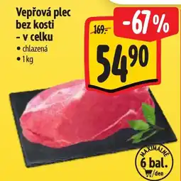 Albert Vepřová plec bez kosti - v celku nabídka