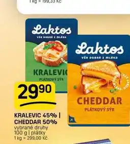 Flop KRALEVIC 45% | CHEDDAR 50% vybrané druhy nabídka