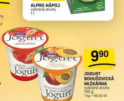 Flop JOGURT BOHUŠOVICKÁ MLÉKÁRNA vybrané druhy nabídka