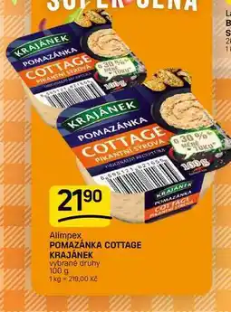 Flop POMAZÁNKA COTTAGE KRAJÁNEK vybrané druhy nabídka