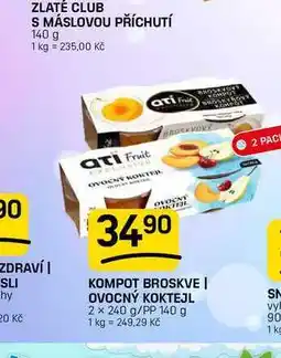 Flop KOMPOT BROSKVE | OVOCNÝ KOKTEJL 2 x 240 g/PP 140 g nabídka