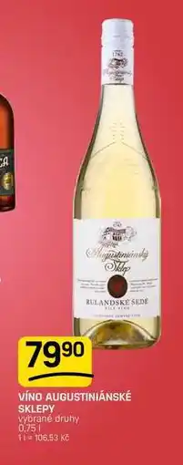 Flop VÍNO AUGUSTINIÁNSKÉ SKLEPY vybrané druhy nabídka