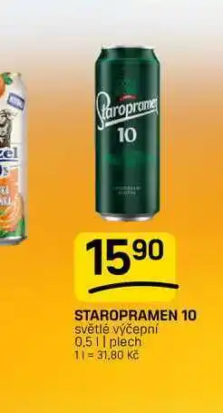 Flop STAROPRAMEN 10 světlé výčepní 0,5|| plech nabídka