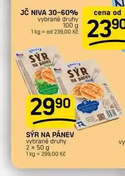 Flop SÝR NA PÁNEV vybrané druhy nabídka