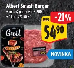 Albert Albert Smash Burger nabídka