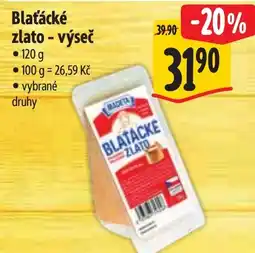 Albert Blaťácké zlato - výseč nabídka