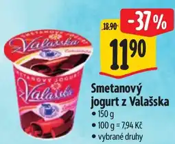 Albert Smetanovy jogurt z Valašska nabídka