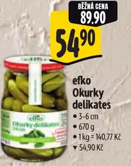 Albert Efko Okurky delikates nabídka