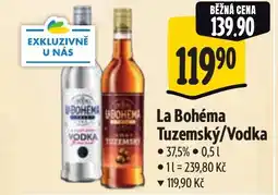 Albert La Bohéma Tuzemský/Vodka nabídka