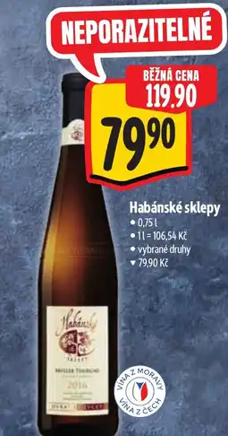 Albert Habánské sklepy nabídka