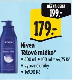 Albert Nivea Tělové mléko nabídka