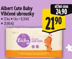 Albert Albert Cute Baby Vlhčené ubrousky nabídka