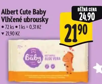 Albert Albert Cute Baby Vlhčené ubrousky nabídka