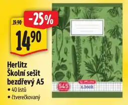 Albert Herlitz Školní sešit bezdřevý A5 nabídka