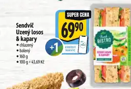 Albert Sendvič Uzený losos & kapary nabídka