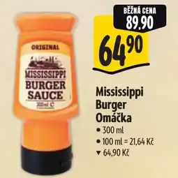 Albert Mississippi Burger Omáčka nabídka