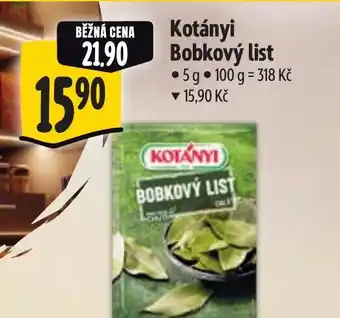 Albert Kotányi Bobkový list nabídka