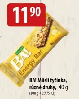 Bala BA! Müsli tyčinka nabídka