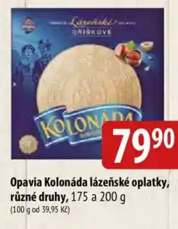 Bala Opavia Kolonáda lázeňské oplatky nabídka