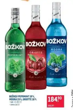 Makro BOŽKOV PEPERMINT 19 %, MODRÁ 19 %, GRIOTTE 18 % nabídka