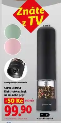 Lidl SILVERCREST ELEKTRICKÝ MLÝNEK NA SŮL NEBO PEPŘ nabídka