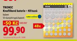 Lidl TRONIC Knoflíkové baterie – 48 kusů nabídka