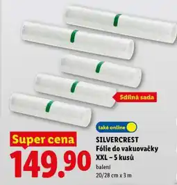 Lidl SILVERCREST Fólie do vakuovačky XXL – 5 kusů nabídka