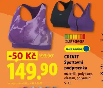 Lidl Crivit SPORTOVNÍ PODPRSENKA nabídka