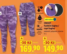 Lidl CRIVIT Funkční legíny / capri legíny A nabídka