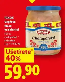 Lidl PIKOK VEPŘOVÉ MASO VE SKLENICI nabídka