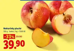 Lidl Nektarinky ploché nabídka