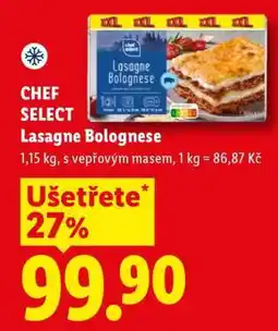 Lidl CHEF SELECT LASAGNE BOLOGNESE nabídka