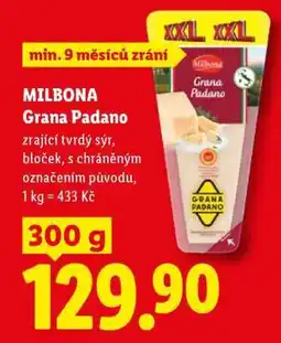 Lidl Milbona GRANA PADANO nabídka