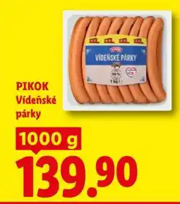 Lidl PIKOK VÍDEŇSKÉ PÁRKY nabídka