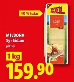 Lidl MILBONA Sýr Eidam nabídka