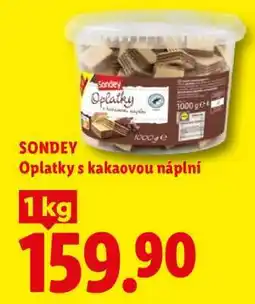 Lidl Sondey Oplatky s kakaovou náplní nabídka