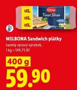 Lidl MILBONA SANDWICH PLÁTKY nabídka