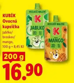 Lidl KUBÍK Ovocná kapsička nabídka