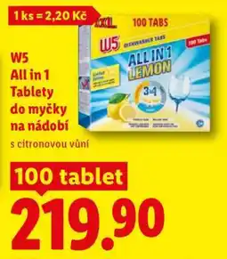 Lidl W5 All in 1 Tablety do myčky na nádobí nabídka