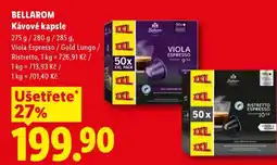 Lidl BELLAROM KÁVOVÉ KAPSLE nabídka