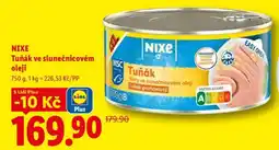 Lidl Nixe Tuňák ve slunečnicovém oleji nabídka