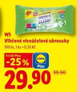 Lidl W5 VLHČENÉ VÍCEÚČELOVÉ UBROUSKY nabídka