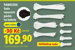 Lidl PARKSIDE Sada vázacích pásků na kabely nabídka