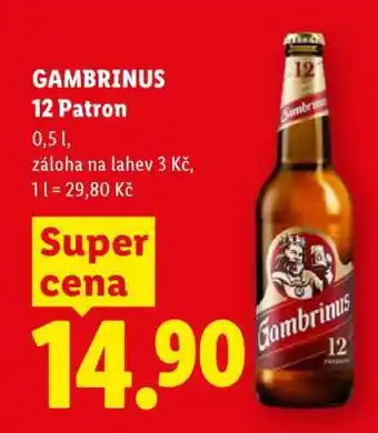 Lidl Gambrinus 12 patron nabídka