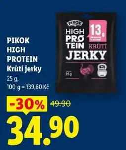 Lidl PIKOK HIGH PROTEIN Krůtí jerky nabídka
